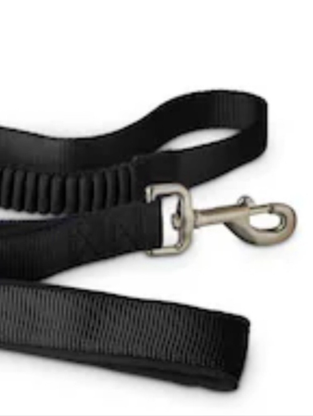 Black Shock-Absorbent Dog Leash - Durable Nylon - Picture 1 of 3